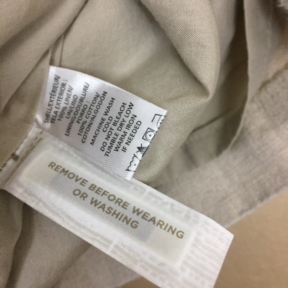 SALE Ann Taylor Loft Tan Coral Linen Skirt G13 - Picture 6 of 6